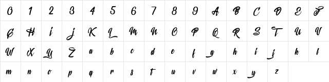 Mysterious Lovers Regular font glyphpreview