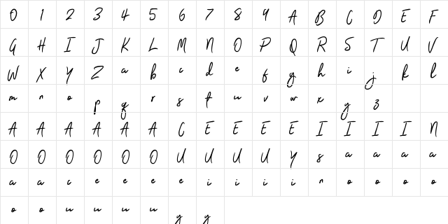 Khalid Personal Regular font glyphpreview