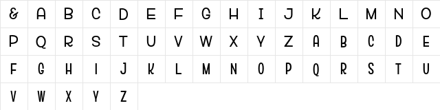 Versalita& Regular font glyphpreview