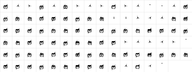 Dinky cute Regular font glyphpreview