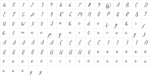 Sensitype Regular font glyphpreview