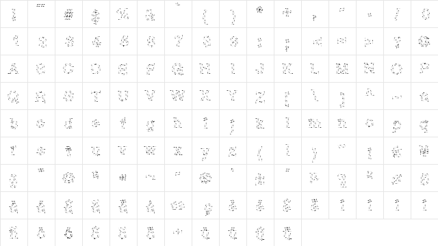 Spunky Regular font glyphpreview