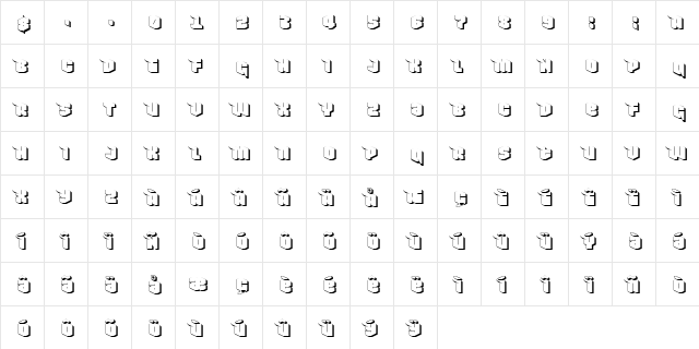 Nowy Geroy 4F Shadow font glyphpreview