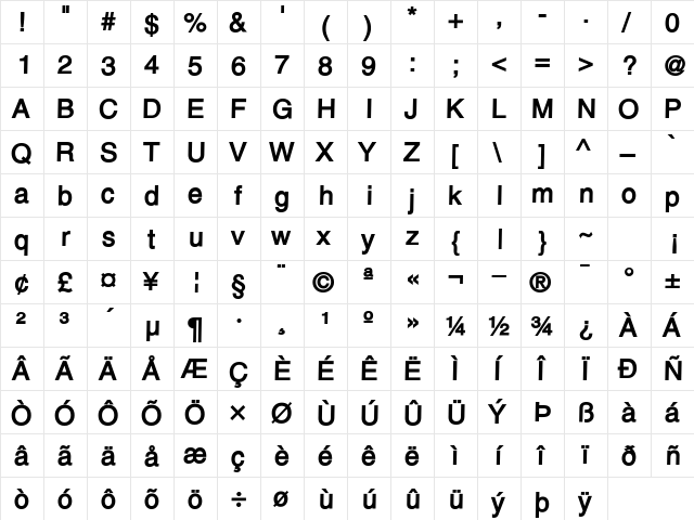 CatalanSSK Bold font glyphpreview