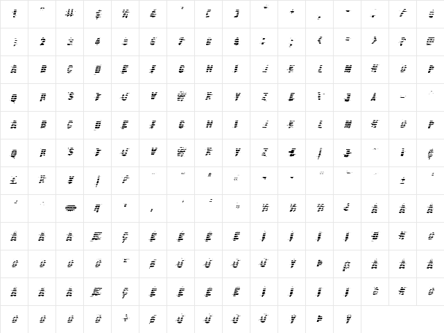 Earthshake Gradient Italic Italic font glyphpreview