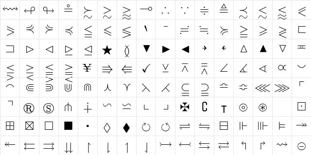 msam9 Regular font glyphpreview
