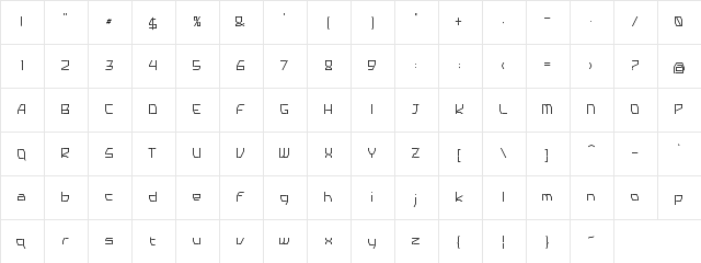 TYRO Regular font glyphpreview