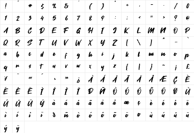 Fontjek Regular font glyphpreview