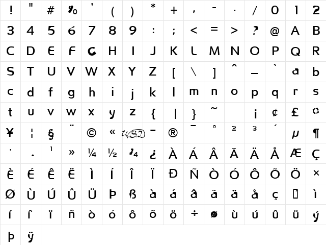 FKR WifeLife Regular font glyphpreview