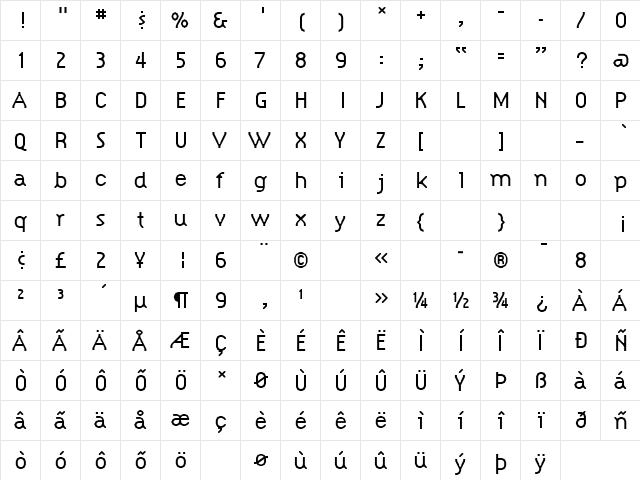 Citizen-Light Light font glyphpreview