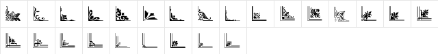 Vintage Decorative Corners 31 Regular font glyphpreview