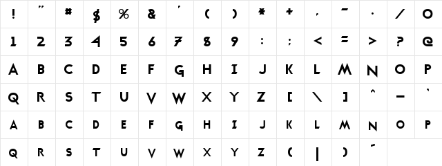 Transmetals Normal font glyphpreview