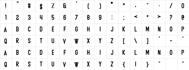 Slumber's Weight Regular font glyphpreview