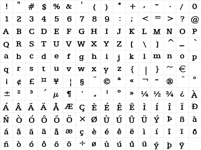 EggoWide Bold font glyphpreview