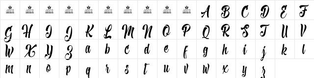 Shave the Whales Personal Use Regular font glyphpreview