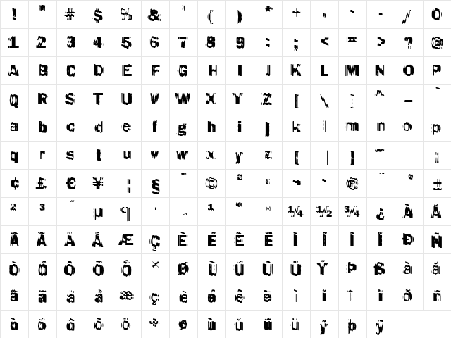 Funky46 Bold font glyphpreview