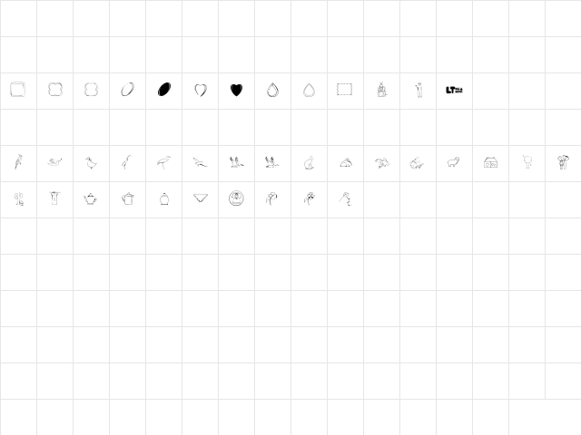 CaliKat's Path Draws LT Regular font glyphpreview