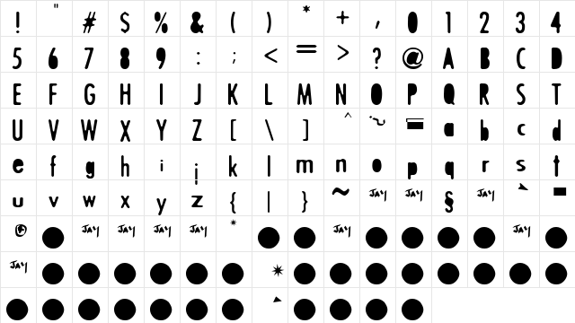 Trigger Regular font glyphpreview