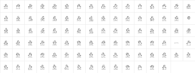 LD Frosty Friendz Regular font glyphpreview