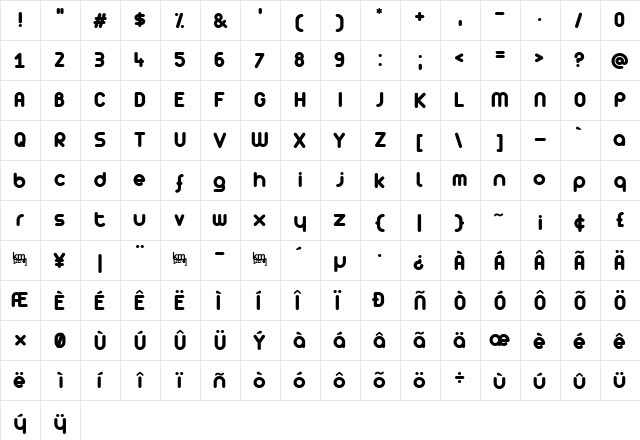 [z] Arista Regular font glyphpreview