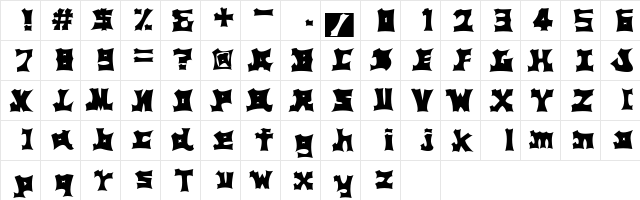 WALL pain&#56942g Regular font glyphpreview