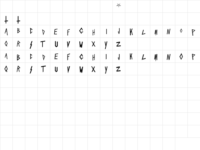 Slaytanic Regular font glyphpreview