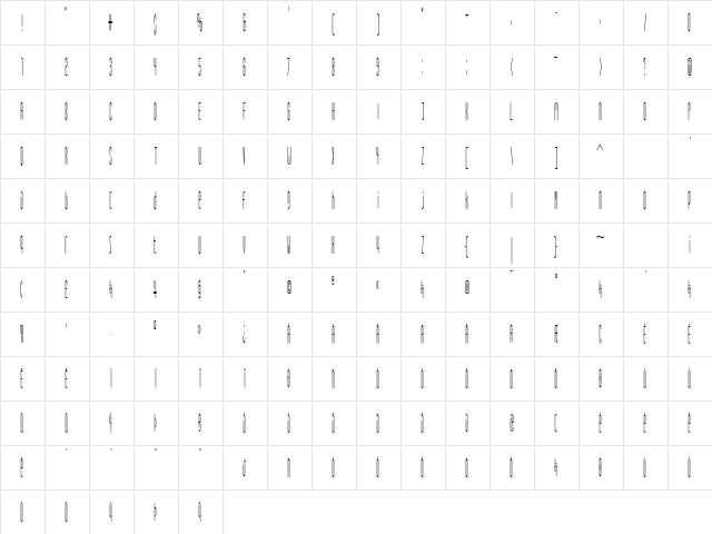 Typeface FourOne Regular font glyphpreview