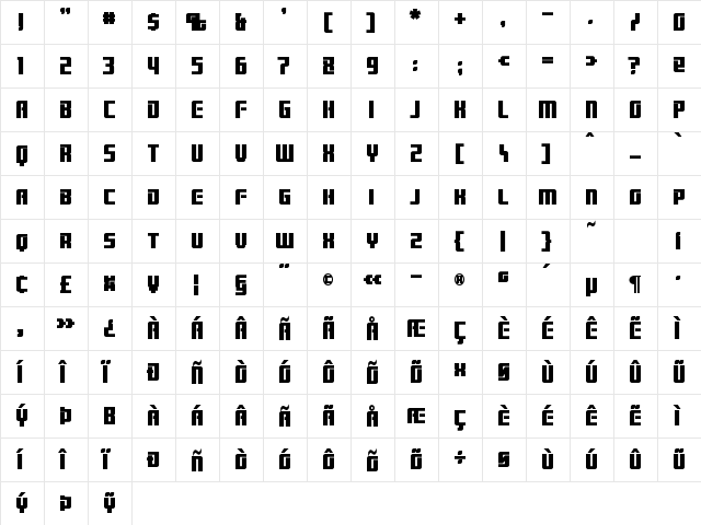 Brainstorm Bold font glyphpreview