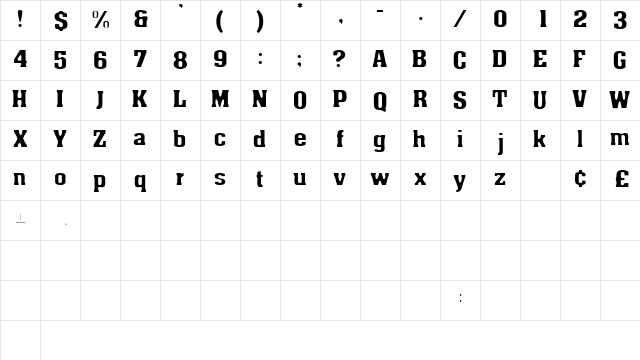 EuphemiaSSK Regular font glyphpreview