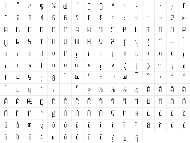 Haike  Cond Regular font glyphpreview