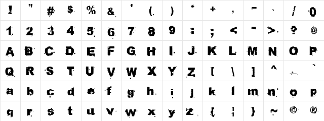 Prinks Regular font glyphpreview
