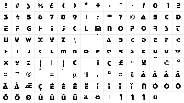 StopRegular Regular font glyphpreview