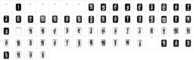 FlourishFFCaps Regular font glyphpreview