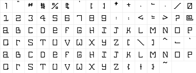 Alphecca Regular font glyphpreview