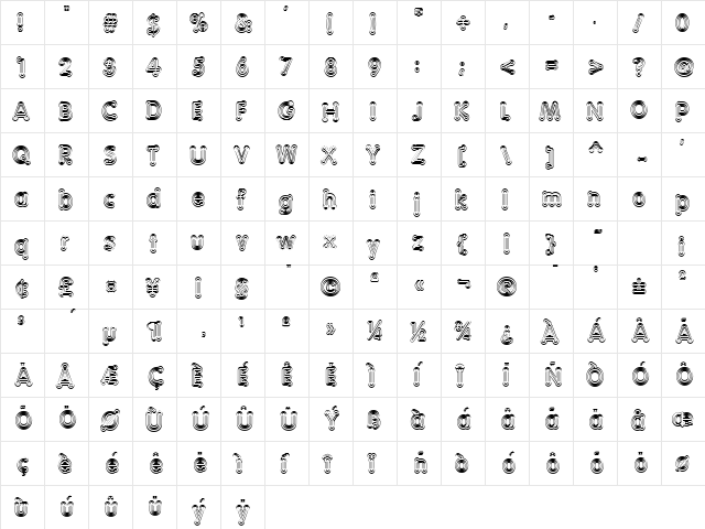 Teazer Normal font glyphpreview