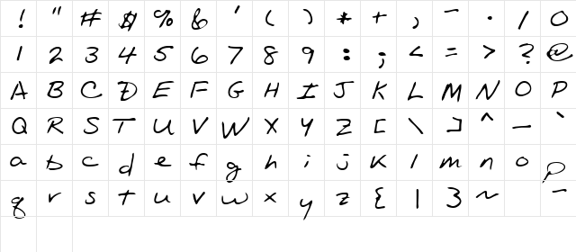 Oakland Regular font glyphpreview