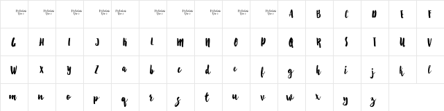 Starshine Demo font glyphpreview