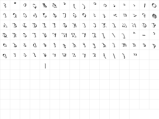 Samspade 1 Regular font glyphpreview