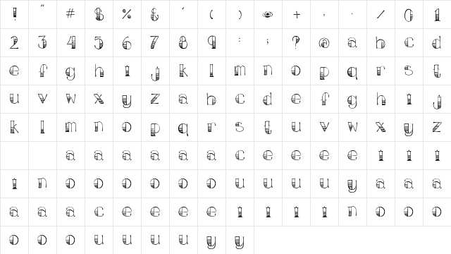 February Regular font glyphpreview