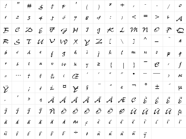 Favorit Regular font glyphpreview