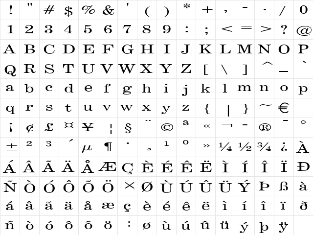 AnnualExtended Normal font glyphpreview