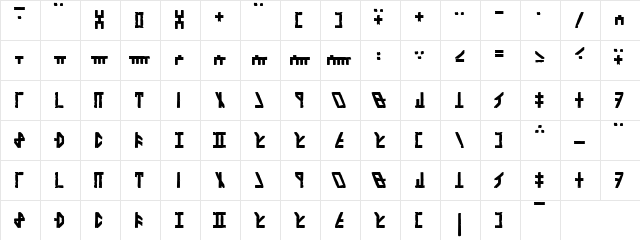 Dethek Stone Normal font glyphpreview