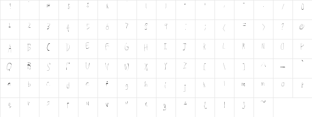 Exochronia Regular font glyphpreview