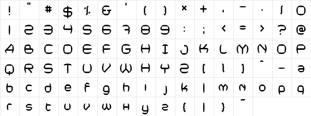 SM_waterisM Regular font glyphpreview
