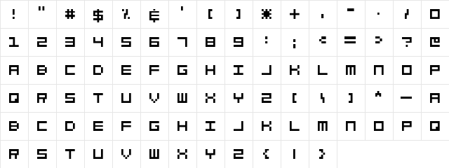 eelfont002 Regular font glyphpreview