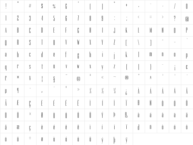 Dorsa Regular font glyphpreview