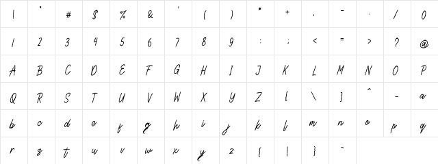 Steven Area Regular font glyphpreview