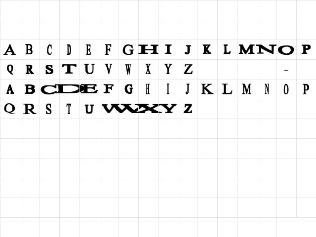 Sloopy Regular font glyphpreview