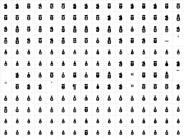 ChessBlack Becker Normal font glyphpreview