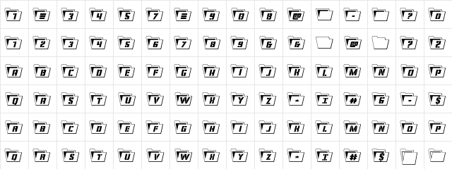 Eyes Only Outline Semi-Condensed Outline Semi-Condensed font glyphpreview